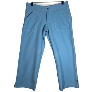prAna Meme Capri Crop Pants Women's‎ Small Light Blue Outdoor Active